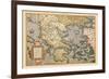 Map of Greece-Abraham Ortelius-Framed Art Print