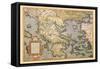 Map of Greece-Abraham Ortelius-Framed Stretched Canvas