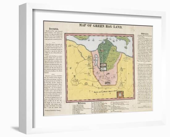 Map of Green Bag Land, ca. 1820-Joseph Onwhyn-Framed Giclee Print