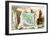 Map of Greenland, Inuit-null-Framed Art Print