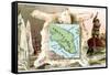 Map of Greenland, Inuit-null-Framed Stretched Canvas