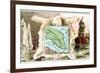 Map of Greenland, Inuit-null-Framed Art Print