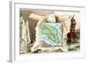 Map of Greenland, Inuit-null-Framed Art Print