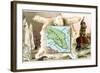 Map of Greenland, Inuit-null-Framed Art Print