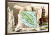 Map of Greenland, Inuit-null-Framed Art Print