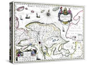Map of Groningen, Netherlands, 17th Century-Barthold Wicheringe-Stretched Canvas
