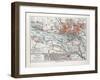 Map of Hamburg and the Surrounding Area Germany 1899-null-Framed Giclee Print