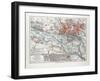 Map of Hamburg and the Surrounding Area Germany 1899-null-Framed Giclee Print