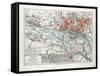 Map of Hamburg and the Surrounding Area Germany 1899-null-Framed Stretched Canvas