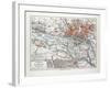 Map of Hamburg and the Surrounding Area Germany 1899-null-Framed Giclee Print