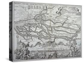 Map of Hamburg and the Surrounding Area, published in Nuremberg-null-Stretched Canvas