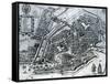 Map of Hamburg, from 'Cities of the World'-Braun Hogenberg-Framed Stretched Canvas