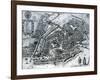 Map of Hamburg, from 'Cities of the World'-Braun Hogenberg-Framed Giclee Print