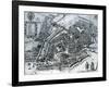 Map of Hamburg, from 'Cities of the World'-Braun Hogenberg-Framed Giclee Print