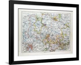 Map of Hannover Germany 1899-null-Framed Giclee Print