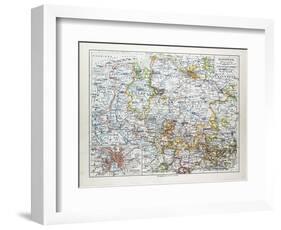 Map of Hannover Germany 1899-null-Framed Giclee Print