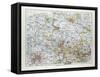 Map of Hannover Germany 1899-null-Framed Stretched Canvas