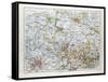 Map of Hannover Germany 1899-null-Framed Stretched Canvas