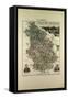 Map of Haute Marne 1896, France-null-Framed Stretched Canvas