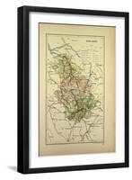 Map of Haute-Marne, France-null-Framed Giclee Print