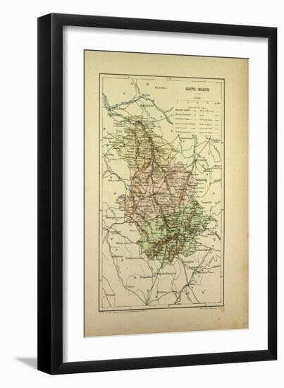 Map of Haute-Marne, France-null-Framed Giclee Print