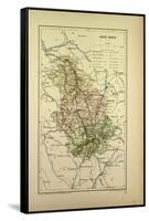 Map of Haute-Marne, France-null-Framed Stretched Canvas