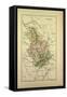 Map of Haute-Marne, France-null-Framed Stretched Canvas