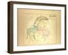 Map of Haute Savoie, France-null-Framed Giclee Print