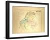 Map of Haute Savoie, France-null-Framed Giclee Print