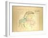 Map of Haute Savoie, France-null-Framed Giclee Print