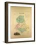 Map of Haute Vienne, France-null-Framed Giclee Print