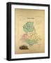 Map of Haute Vienne, France-null-Framed Giclee Print