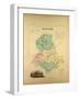 Map of Haute Vienne, France-null-Framed Giclee Print