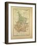 Map of Hautes Pyrénées, France-null-Framed Giclee Print