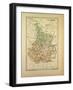 Map of Hautes Pyrénées, France-null-Framed Giclee Print