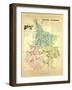 Map of Hautes Pyrénées, France-null-Framed Giclee Print