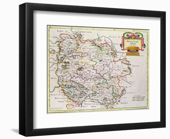 Map of Herefordshire, 1695-Robert Morden-Framed Giclee Print