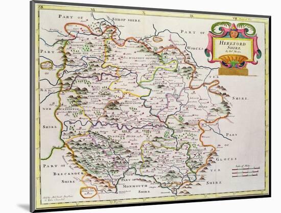 Map of Herefordshire, 1695-Robert Morden-Mounted Giclee Print