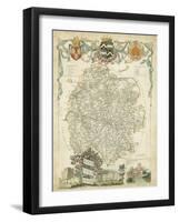 Map of Herefordshire-null-Framed Art Print