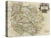 Map of Herfordshire-Robert Morden-Stretched Canvas