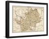 Map of Hertfordshire, England, 1870s-null-Framed Giclee Print