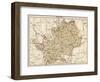 Map of Hertfordshire, England, 1870s-null-Framed Giclee Print