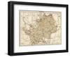 Map of Hertfordshire, England, 1870s-null-Framed Giclee Print