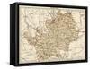 Map of Hertfordshire, England, 1870s-null-Framed Stretched Canvas