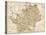 Map of Hertfordshire, England, 1870s-null-Stretched Canvas