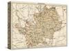 Map of Hertfordshire, England, 1870s-null-Stretched Canvas