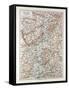 Map of Hessen Germany 1899-null-Framed Stretched Canvas