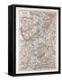 Map of Hessen Germany 1899-null-Framed Stretched Canvas