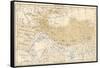Map of Himalaya Region of Asia, 1870s-null-Framed Stretched Canvas