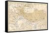Map of Himalaya Region of Asia, 1870s-null-Framed Stretched Canvas
